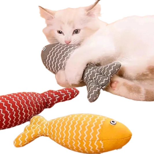 Jouet / Grattoir en forme de poisson pour chat