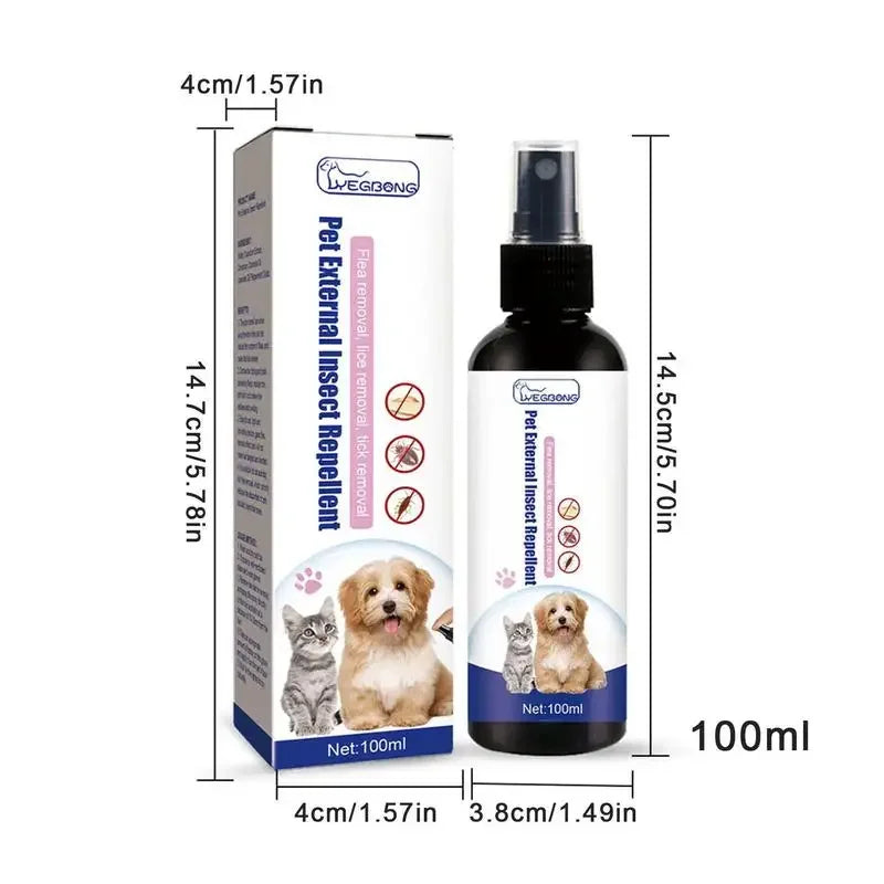 Spray Anti-Puces et Anti-Tiques pour Chiens et Chats