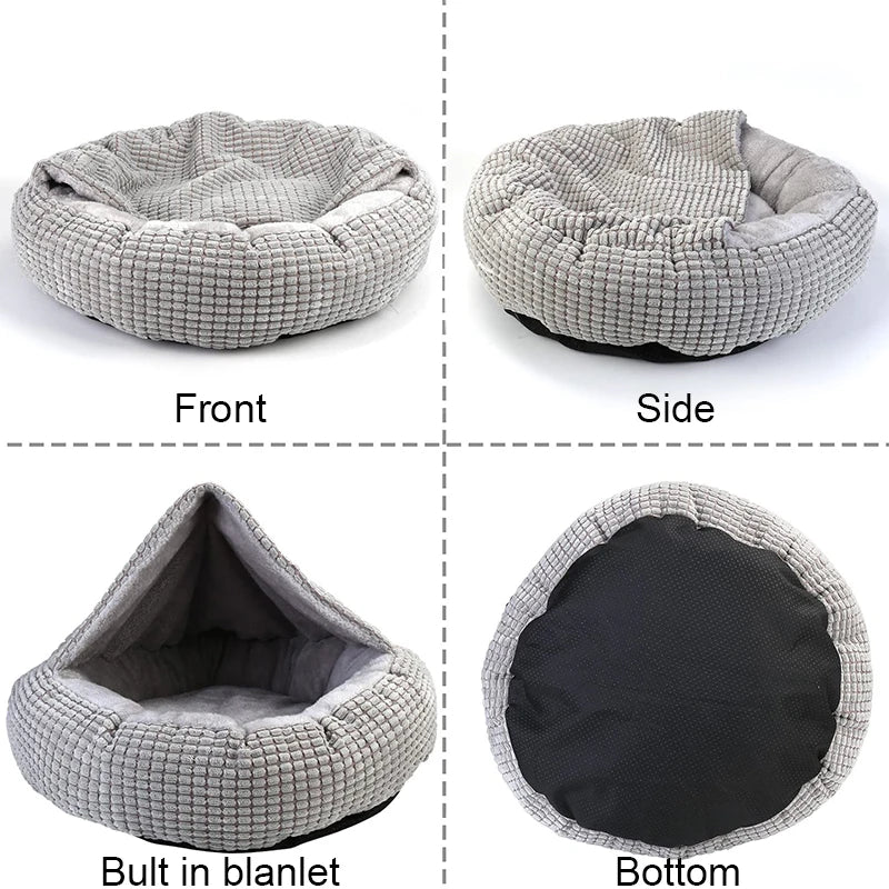 Lit Rond Moelleux Anti-Stress pour Chien et Chat