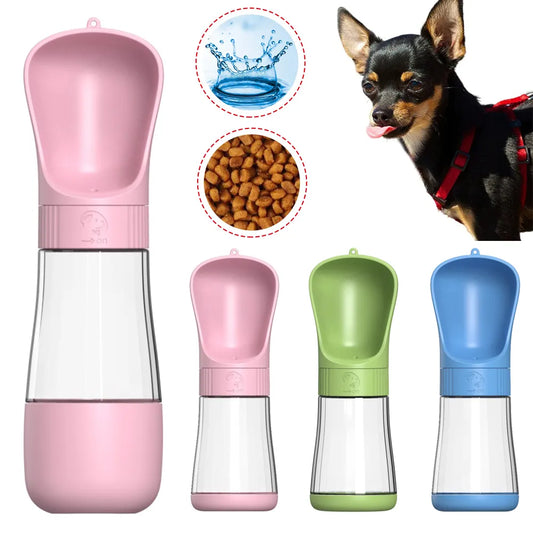 Bouteille d'Eau Portable 2 en 1 pour Chiens et Chats