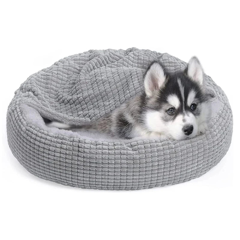 Lit Rond Moelleux Anti-Stress pour Chien et Chat