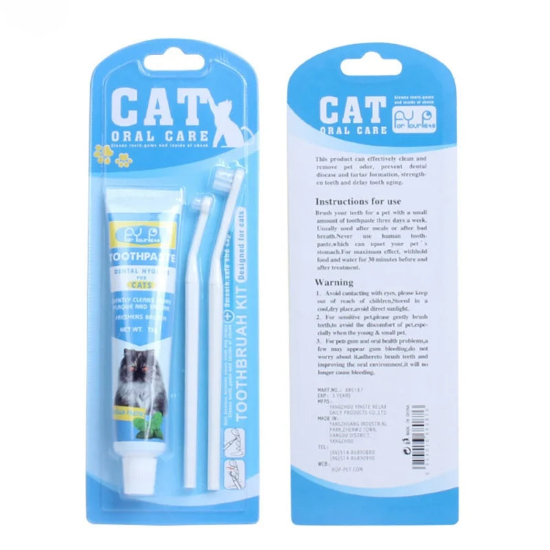 Kit de Brosse à Dents et Dentifrice pour Chiens et Chats